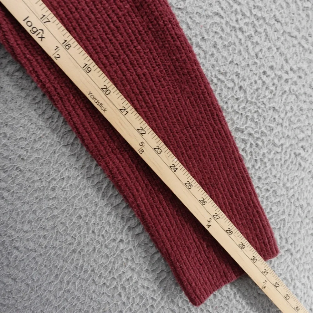 Treasure & Bond Womens Mock Neck‎ Shaker Sweater Burgundy XXS Relaxed NEW